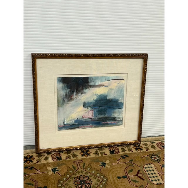 Nancy Willis Berlin Signed Pastel/Oil on Paper, Circa 1985 For Sale - Image 4 of 11