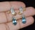 Gemstone Certified Natural 5.67Cts VS F Diamond Aquamarine 18K Gold Dangle Earrings, A Pair For Sale - Image 7 of 10
