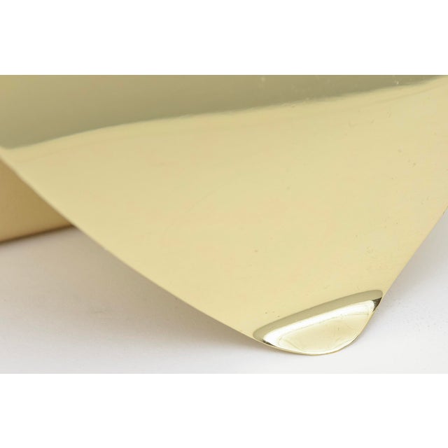 Vintage Italian Brass Envelope Letter Box Desk Accessory 1960's For Sale - Image 9 of 10