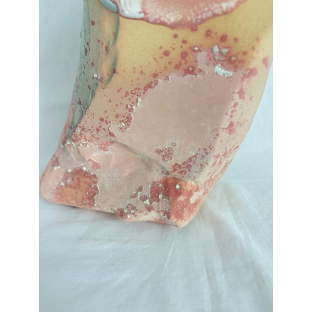 Ceramic 1980s Tony Evans “Ancient Sands” Raku Abstract Vase #11 For Sale - Image 7 of 12