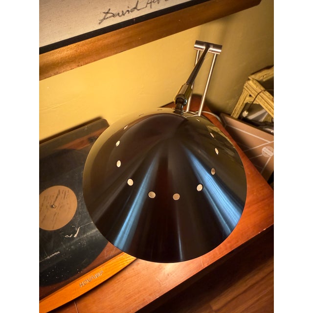 1990s Vintage Tensor Pittsburgh Collection Ufo Halogen Desk Lamp - Brushed Steel Space A For Sale - Image 5 of 6