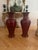 Large Vintage Oxblood Glazed Porcelain Ornamental Standing Tall Vase. Set of 2 For Sale - Image 4 of 5