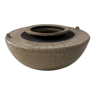 Large Raku Vessel For Sale