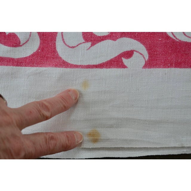 1940s American Coat of Arms Linen Tablecloth by Dewan For Sale - Image 9 of 10