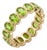 Peridot Bezel-Set Eternity Stackable Band Ring in 18k Gold Plated Sterling Silver Us 7 For Sale