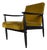 Mid-Century Modern Yellow Fabric Lounge Chair, 1970s For Sale