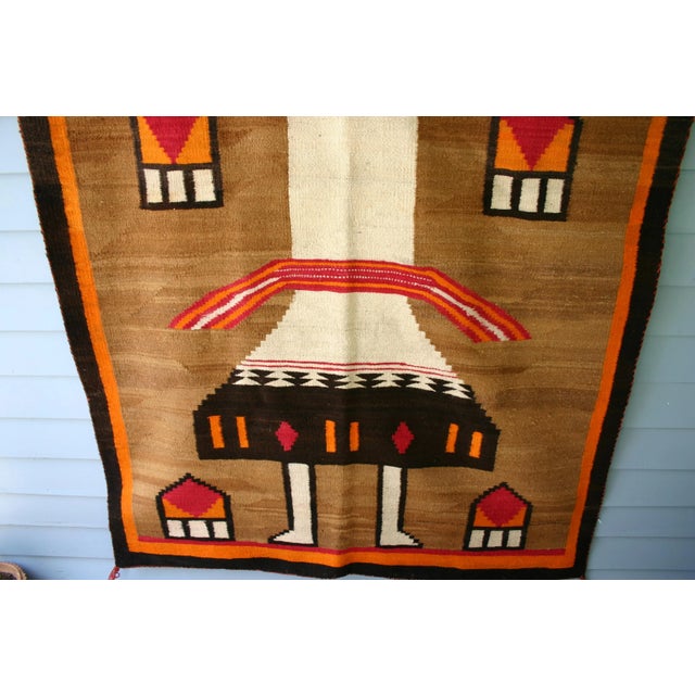 Early 20th Century Navajo Textile Rug - Large Single Kachina For Sale - Image 4 of 10