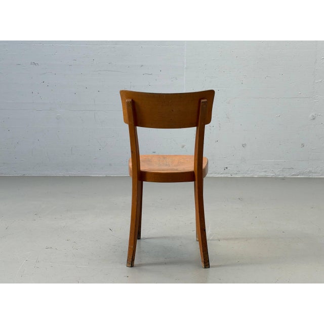 Mid-Century Modern Mid-Century Swiss Wooden Chair by A. Brandenberg, Uster For Sale - Image 3 of 15