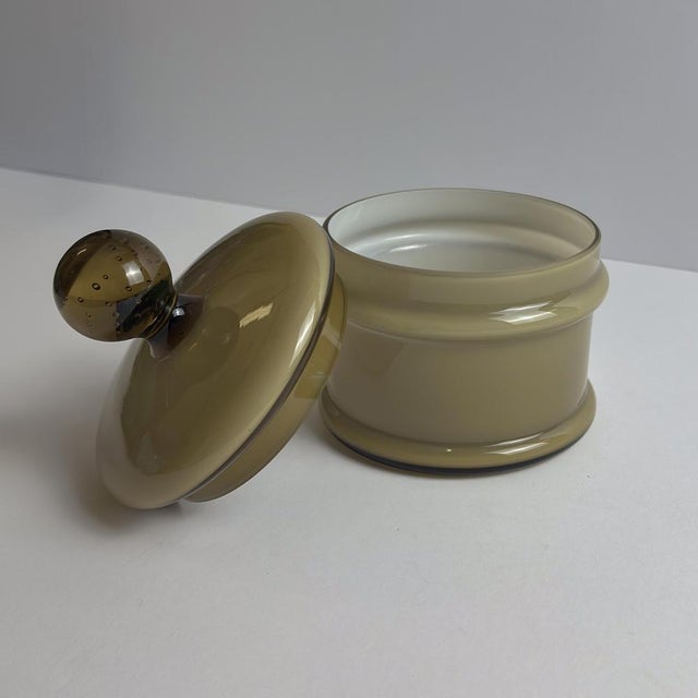 Cased Brown Empoli Glass Apothecary Jar by Carlo Moretti, Italy, 1960s For Sale - Image 4 of 10
