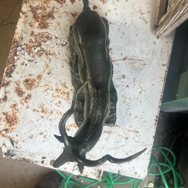 1920s Bronze Sculpture of a Kudu Antelope by Rh Rockwell For Sale In San Antonio - Image 6 of 11