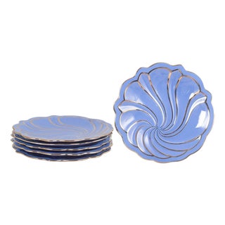 Ceramic Safir Plates by Arthur Percy for Upsala Ekeby, Set of 6 For Sale