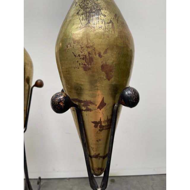 1910s 1910s Aesthetic Gilt Hammered Copper Vessels - a Pair For Sale - Image 5 of 10