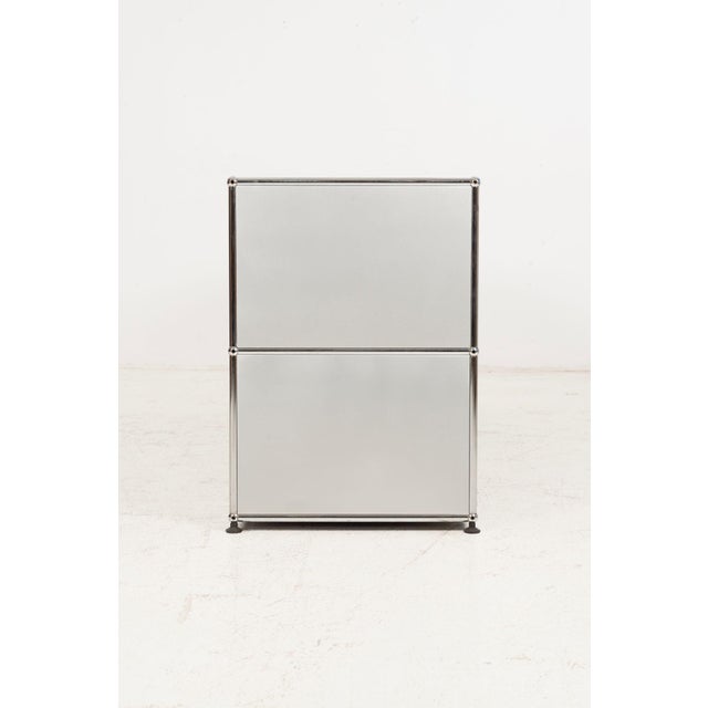 Metal Usm Haller Open Storage System – Silver Panels, 1960s, Switzerland For Sale - Image 7 of 12