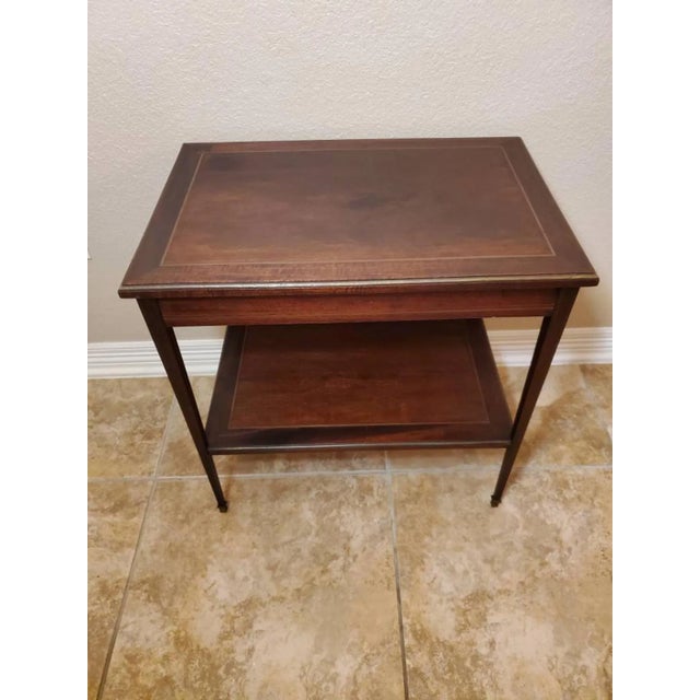 French Louis XVI Mahogany Two-Tiered Service Table For Sale - Image 10 of 10