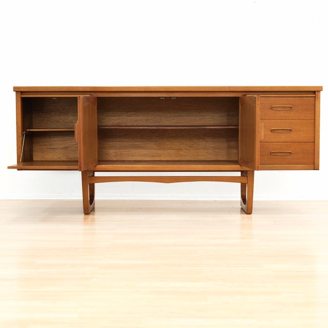 Mid-Century Modern Mid Century Jentique Teak Credenza With Arched Cabinet Doors For Sale - Image 3 of 12