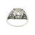 Art Deco An Art Deco Platinum .70 Carat Old European Cut Diamond Ring For Sale - Image 3 of 5