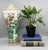 Stunning, mid to late 20th century Chinese hand-painted porcelain vase decorated in the classic famille verte palette. A...