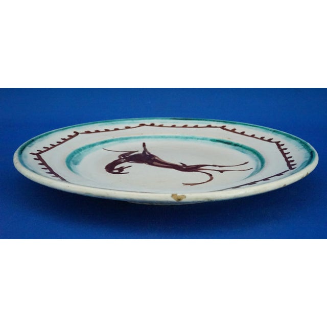 Ceramic Vintage Ceramic Plate with Horse by Orfeo Tamburi, 1940s For Sale - Image 7 of 18