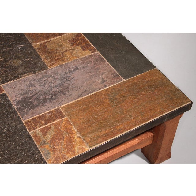 Brown Norwegian Slate Coffee Table from the Mountains of Otta, 1960s For Sale - Image 8 of 11