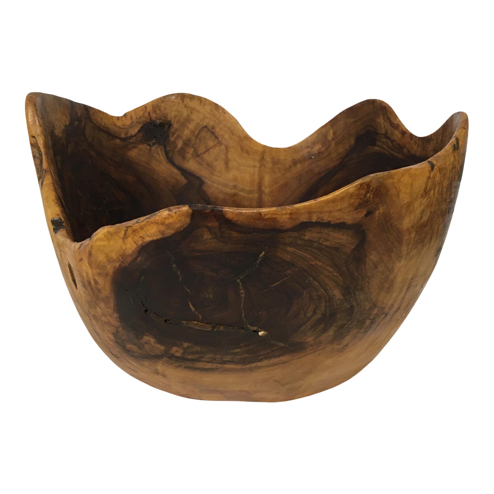 Antique French Carved Burl Wood Decorative Bowl Chairish