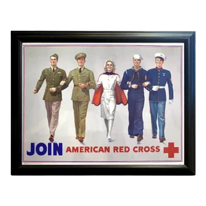 "Join American Red Cross" Vintage Wwii Recruitment Poster by R. C. Kauffmann