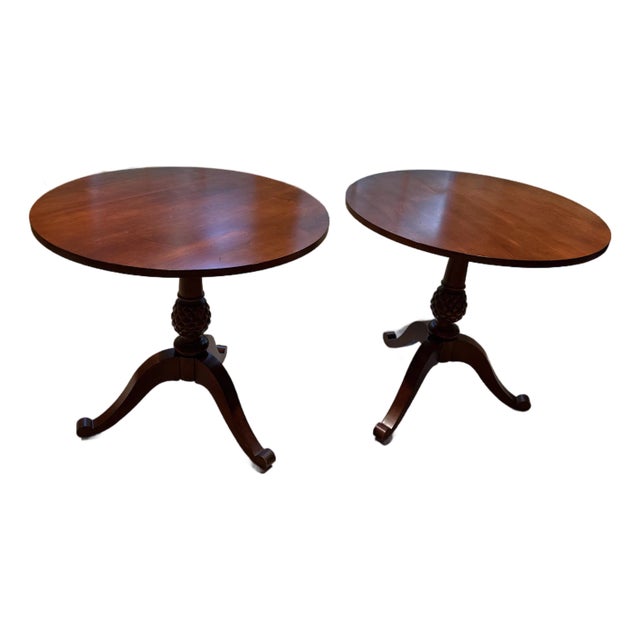 Ethan Allen British Classics Lamp Table, 2 Pieces For Sale