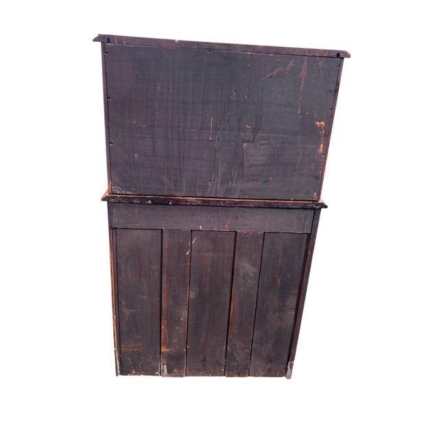 Late 19th Century Walnut Victorian 2 Part Drop Front Desk For Sale - Image 5 of 12