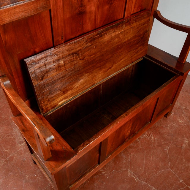 Art Deco Carved Bench with Armrests For Sale - Image 16 of 18