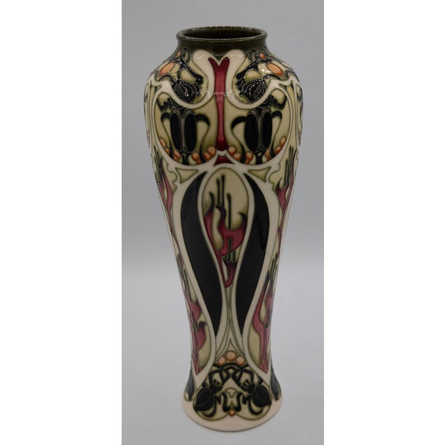 Art Nouveau Moorcroft by Kerry Goodwin Pottery Vase - Gardners - Limited Edition - 15" H For Sale - Image 3 of 7