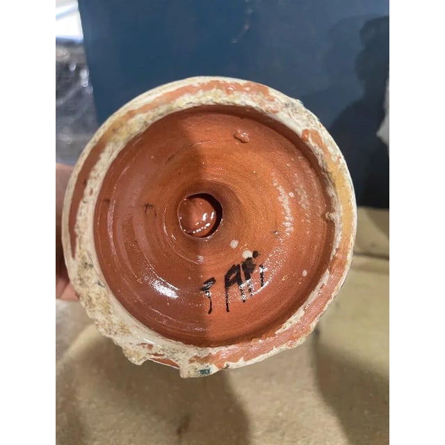 Spanish Antique Petite Vase – Handcrafted Vintage Ceramic For Sale - Image 6 of 8