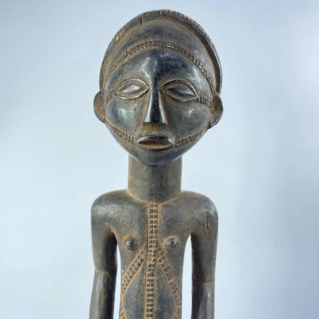 Early 20th Century Early 20th Century Tabwa Standing Male Figure For Sale - Image 5 of 8