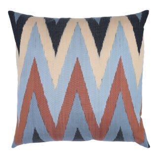 Contemporary Handmade Luxury Silk Throw Pillow With Down Feather Insert For Sale