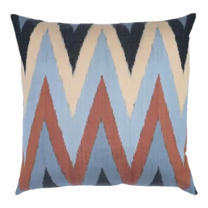 Contemporary Handmade Luxury Silk Throw Pillow With Down Feather Insert