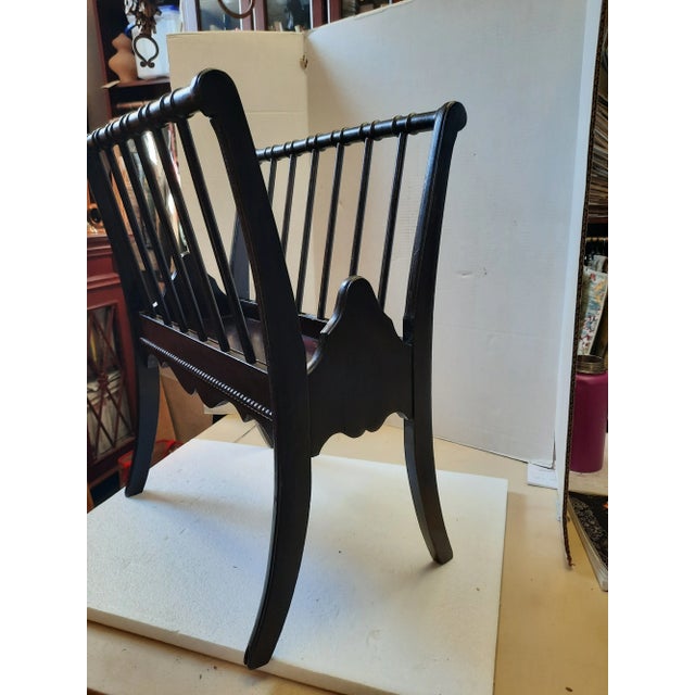 Large Vintage Solid Wood Magazine Rack For Sale - Image 10 of 11