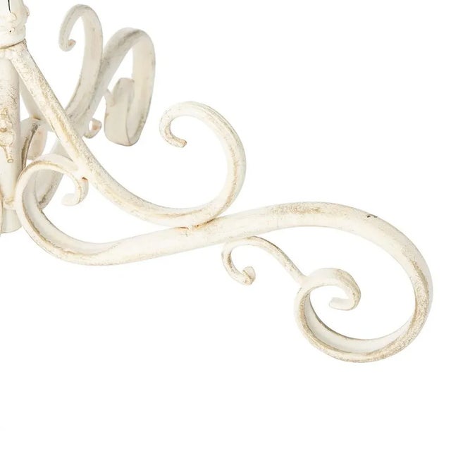 Metal Orian Bird Bath - Pearl White For Sale - Image 7 of 7