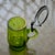 Green Antique German Green Enameled Glass Syrup Pitcher – “Zur Erinnerung” to Remember, Victorian Era For Sale - Image 8 of 8