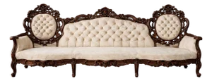 Antique Victorian Rococo Carved Walnut Sofa – 93” – Reupholstery-Ready Designer Frame