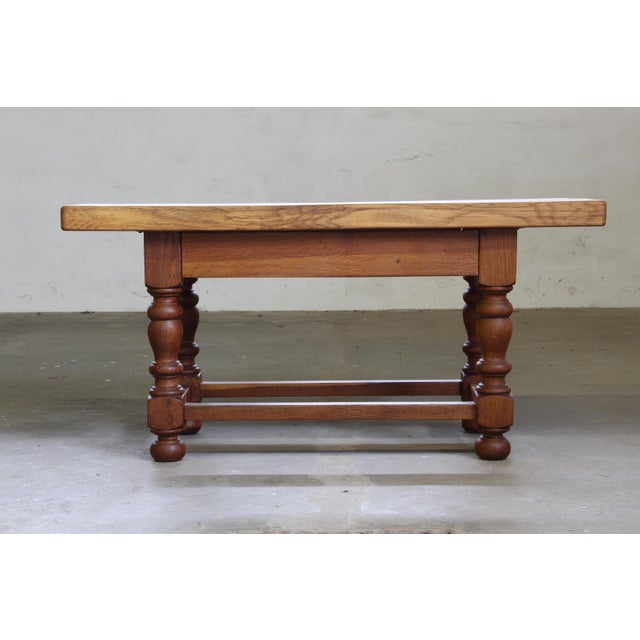 Brown Antique Danish Baroque Coffee Table in Oak, 1890s For Sale - Image 8 of 18