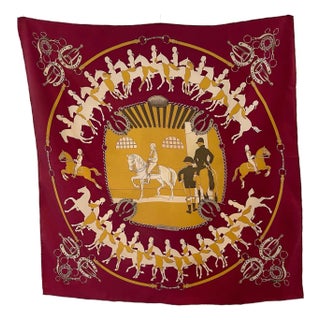 Hermès Manège 1974 Foulard Ledoux Soie For Sale