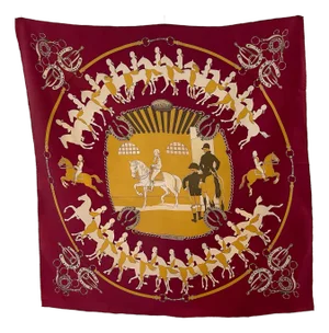 Hermès Manège 1974 Foulard Ledoux Soie