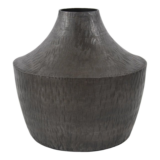 The Etched Crossways Curved Neck Vase, Small For Sale