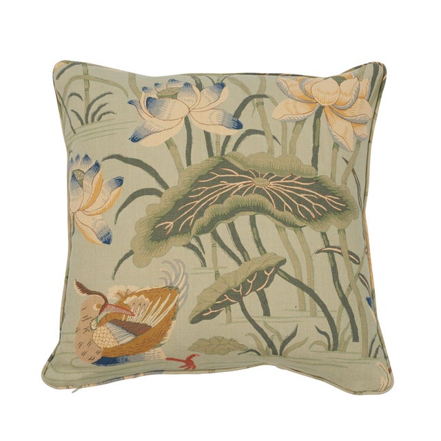 This pillow features Lotus Garden with a Self-Welt finish. Lotus Garden is an enchanting pattern recreated from a 1920s...