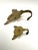 Metal Vintage Early American Eagle Solid Brass Organization Hooks, a Pair For Sale - Image 7 of 10