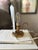 Mid-Century Italian Table Lamp with Glass Shade and Brass Finish For Sale - Image 6 of 15