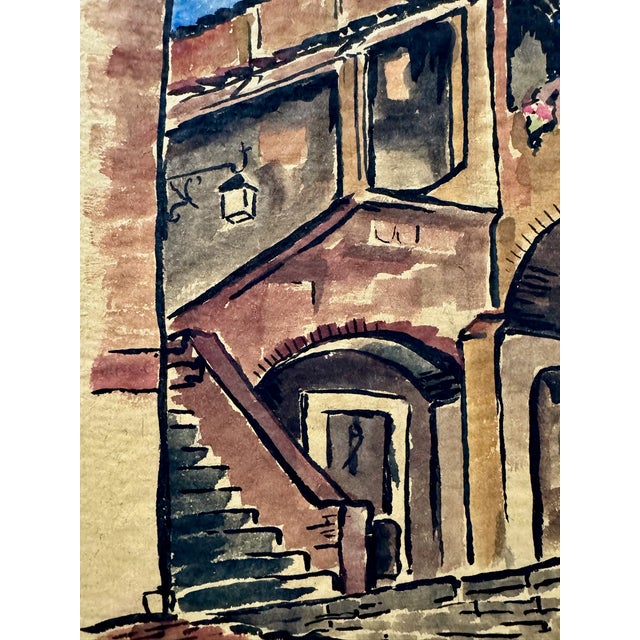 Original watercolor on paper by Henry Emil Salloch, also known as Heinz Emil Salloch, the German-born American artist and...