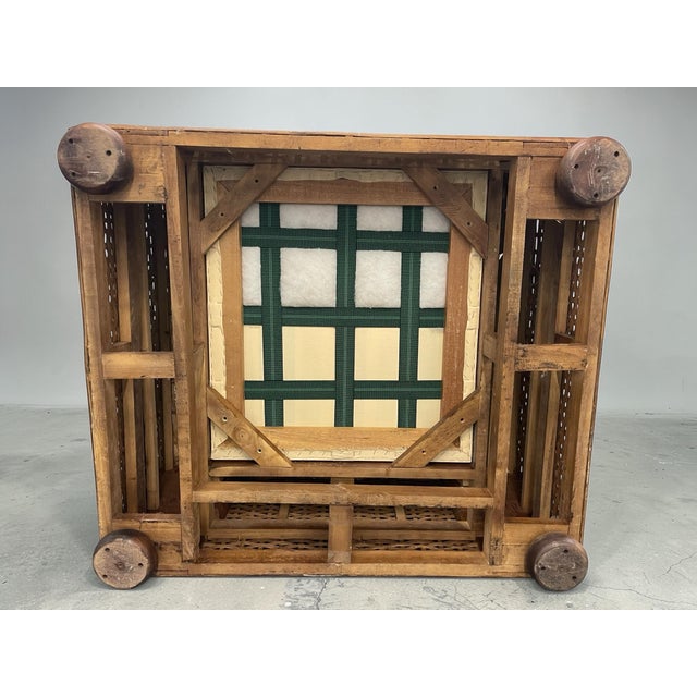 Vintage Oversized British Colonial Rattan Club Chair For Sale - Image 9 of 10