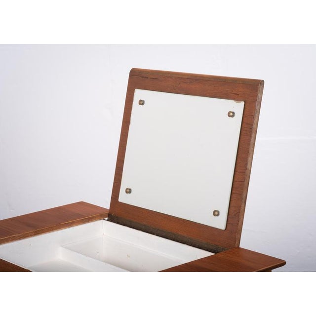 Danish Modern Teak Vanity Table with Mirror, 1960s For Sale - Image 6 of 13