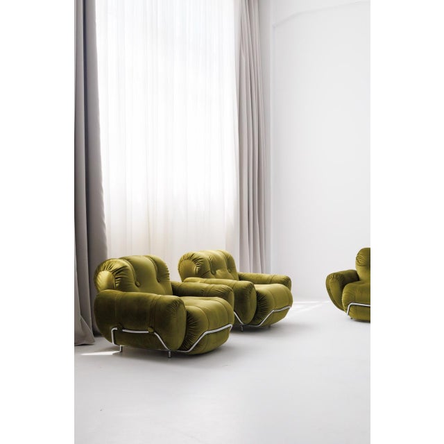 Sofa and Armchairs by Adriano Piazzesi, 1990s, Set of 3, in Flawless conditions. Designed 1970 to 1979