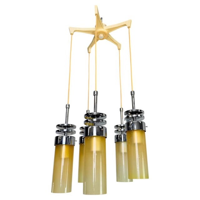 Space Age 5-Light Pendant Lamp, 1970s For Sale - Image 12 of 12
