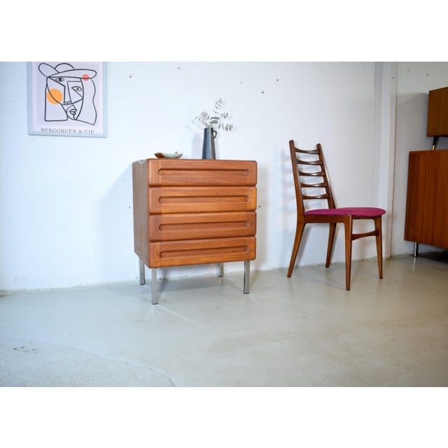 1970s Danish Teak Dresser with Chrome Legs from Kollund Möbler, 1970s For Sale - Image 5 of 7